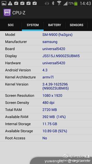 samsung note 3 exynos