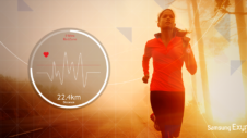 Could this be the heart rate sensor UI on the Samsung Orbis, aka Gear A?