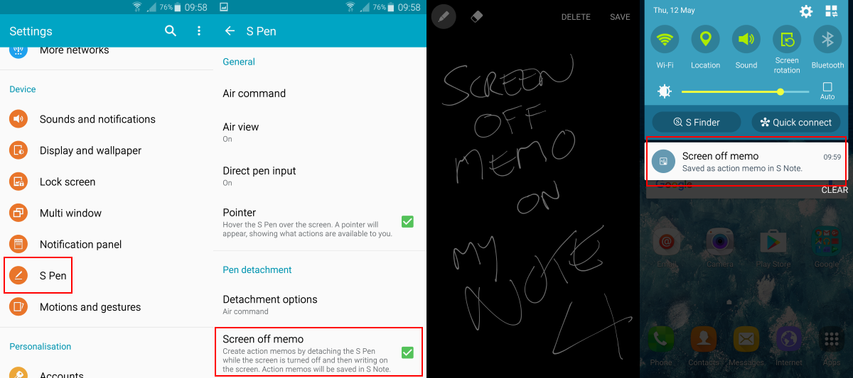 action memo on note 4