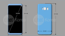 Samsung Galaxy S8 schematics surface, show a rear-mounted fingerprint sensor