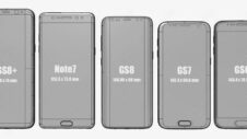 Galaxy S8 and S8 Plus size compared with Galaxy S6, S7, Note 7, and iPhone 7