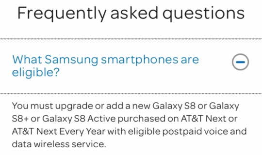 at&t galaxy s8