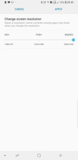 samsung s9 screen resolution
