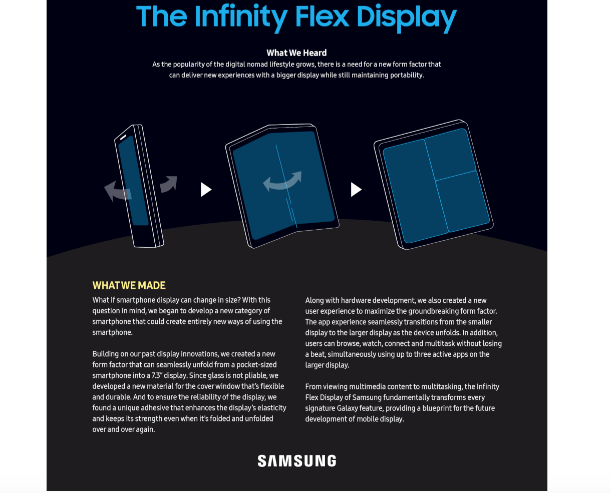 Samsung's Infinity Flex Display Smartphone Transforms Into a 7.3