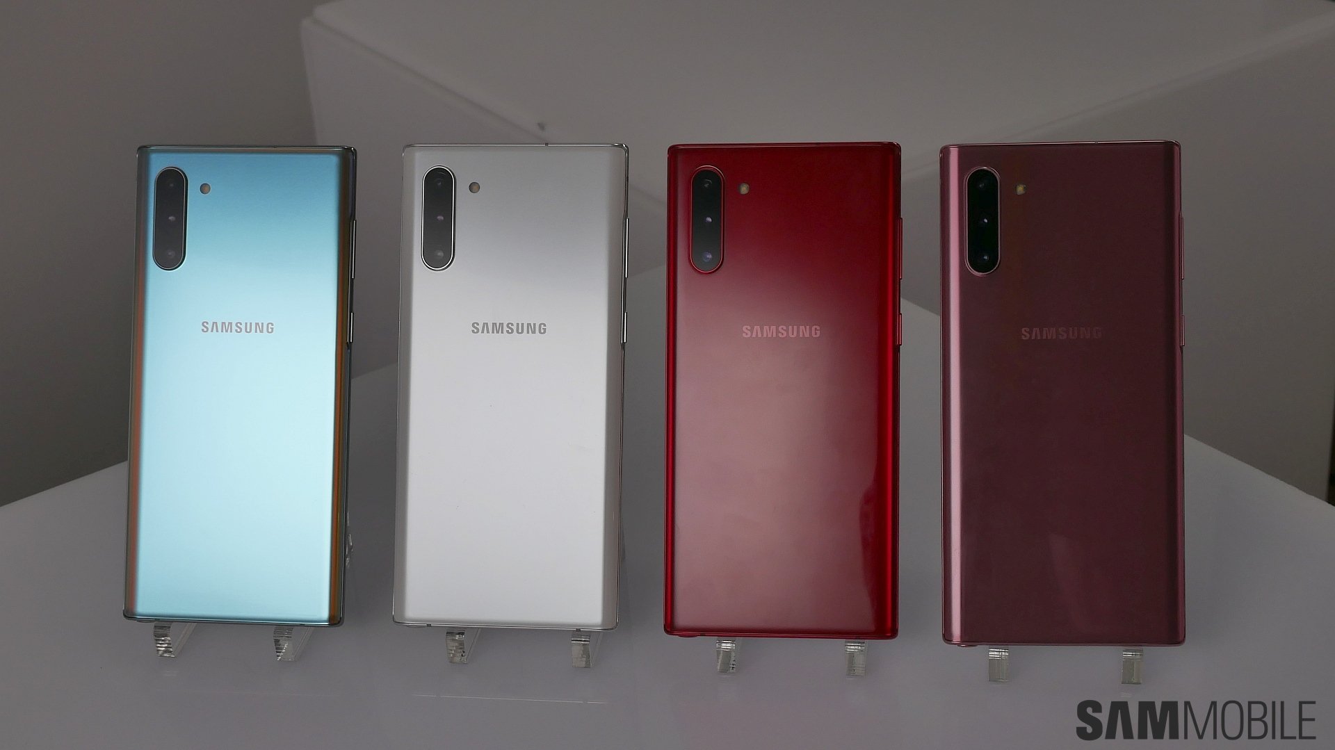 Samsung Galaxy Note 10 цвета