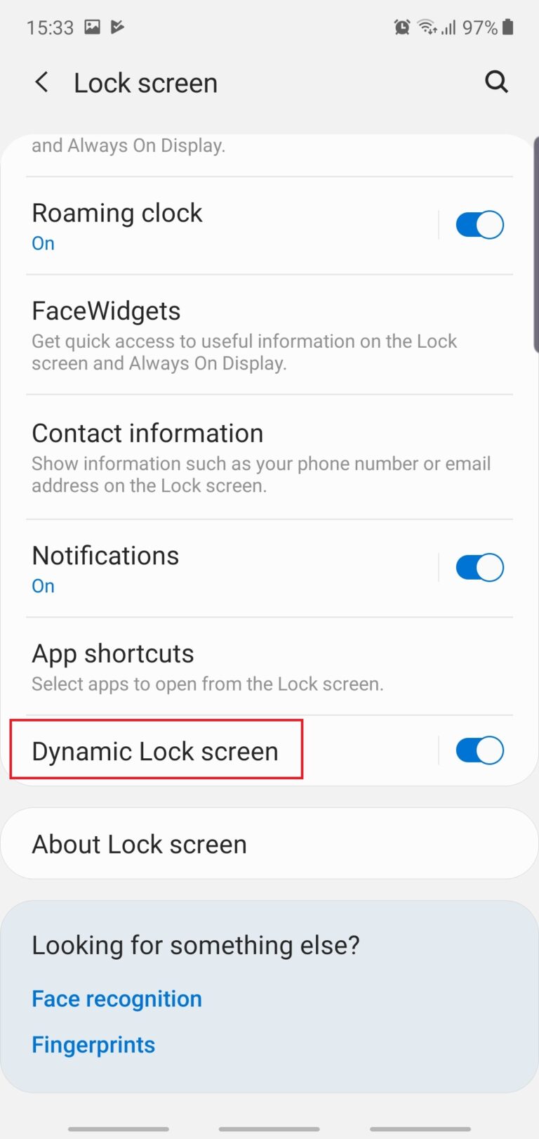dynamic lock screen