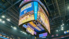 Samsung fits NBA’s largest centerhung LED videoboard at Chase Center