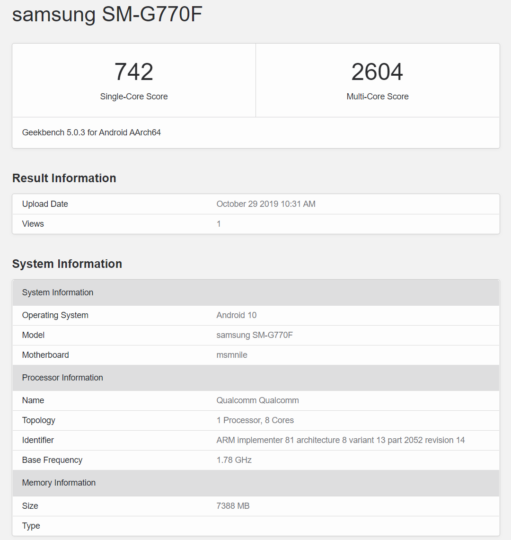 specs samsung s10 lite