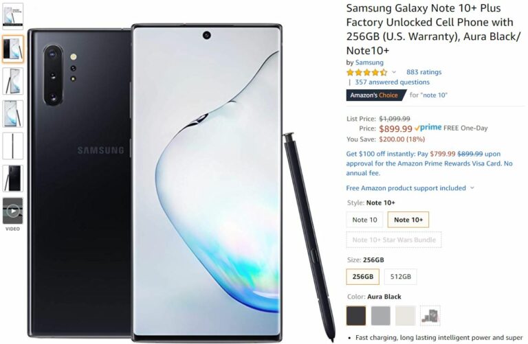 note 10 plus deals verizon