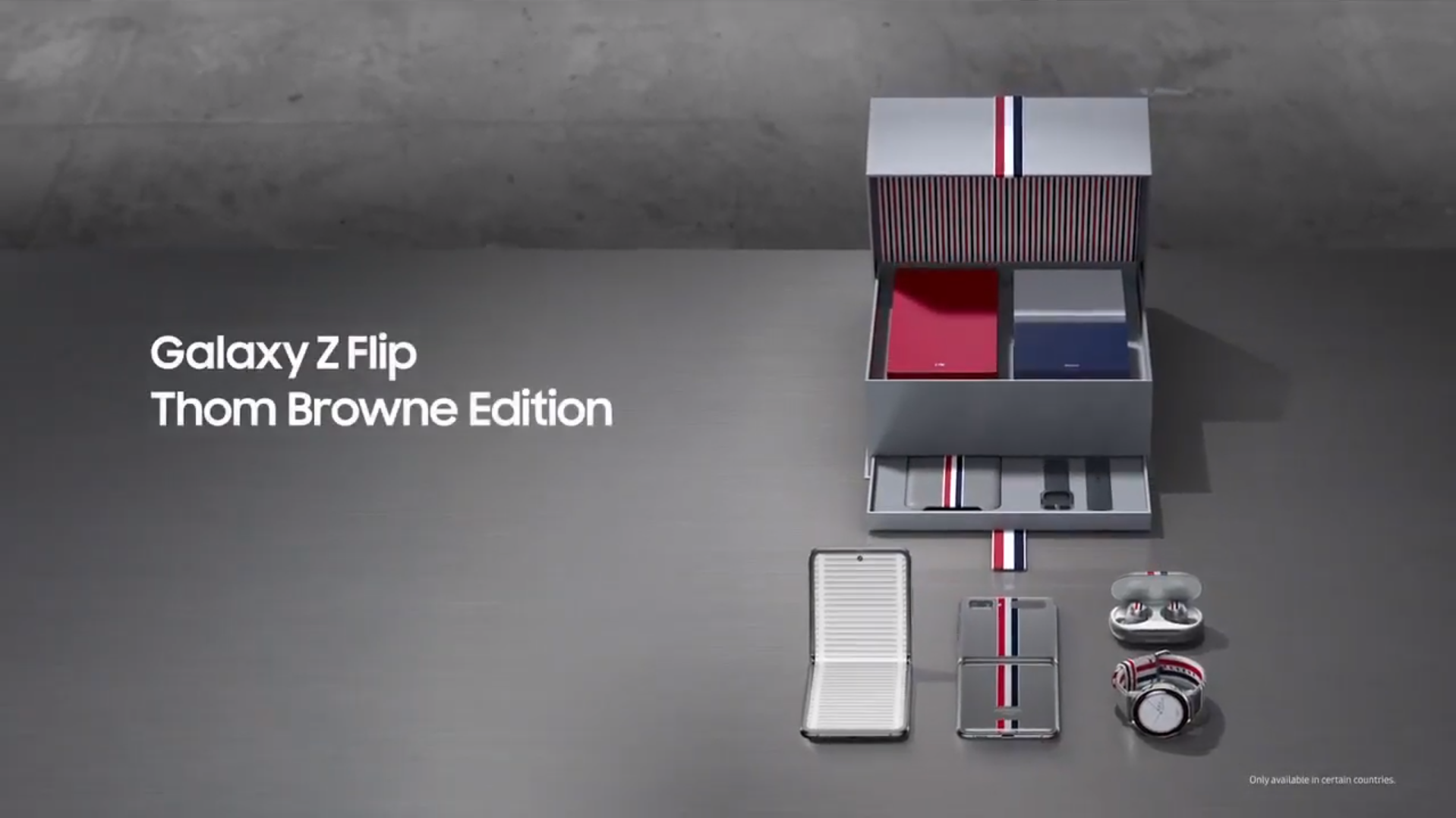 Samsung Galaxy Z Flip Thom Browne Edition package & design exposed