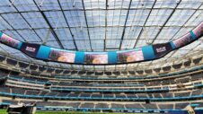 Samsung fits world’s largest-in-sports LED videoboard at SoFi Stadium