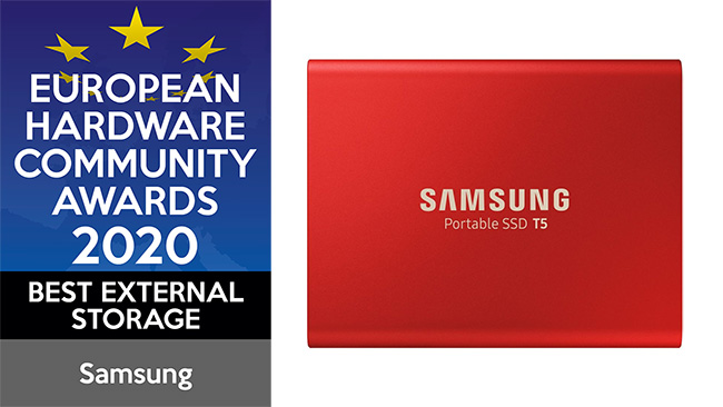 Samsung European Hardware Community Awards 2020 Best External Storage SSD T5