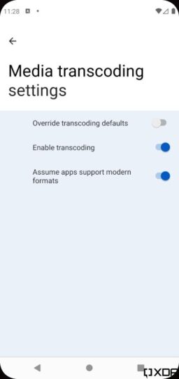 Android 12 One-Handed Mode Silky UI Media Transcoding Settings Settings