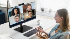 Samsung’s first monitor with a built-in webcam is here for the work-from-home crowd