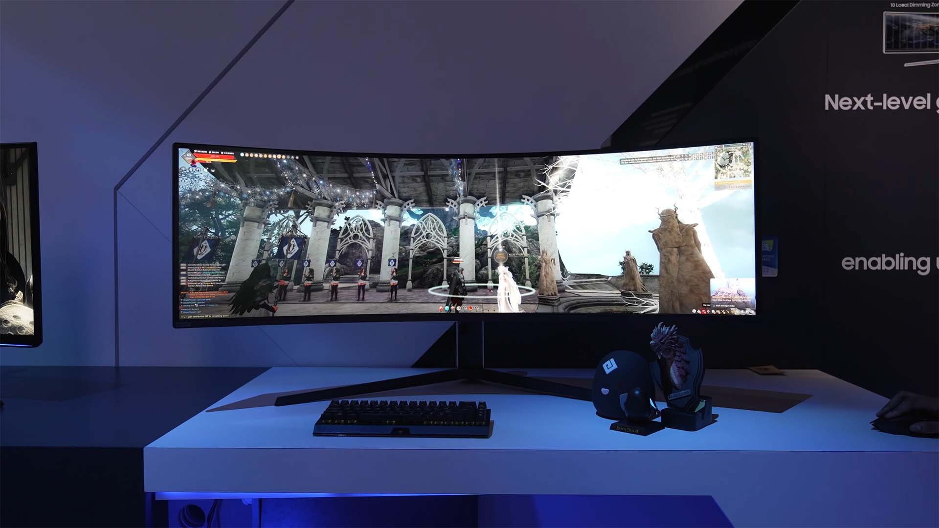 We go hands-on with Samsung's first mini-LED gaming monitor at CES 2022