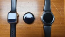 Google Pixel Watch poses next to old Galaxy Watch in leaked photos