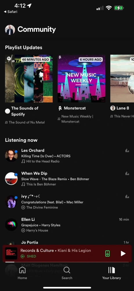 Spotify Friends Activity Feature 
