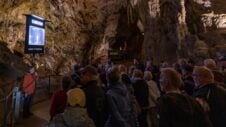 Samsung sets up The Terrace outdoor TV for visitors in the Slovenian Cave Park