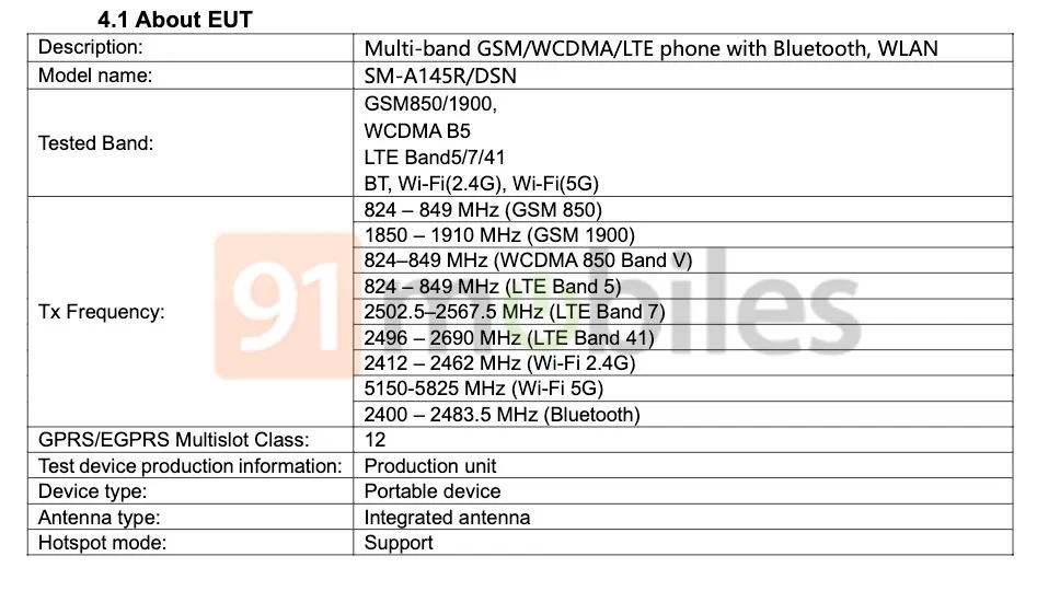 Samsung Galaxy A14 5G - Full phone specifications