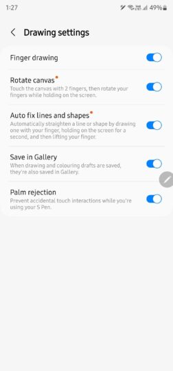 Samsung Penup Rotate Canvas Auto Fix Lines Formes