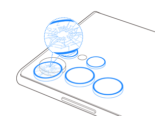 Samsung Galaxy S23 Lens Protector Damage