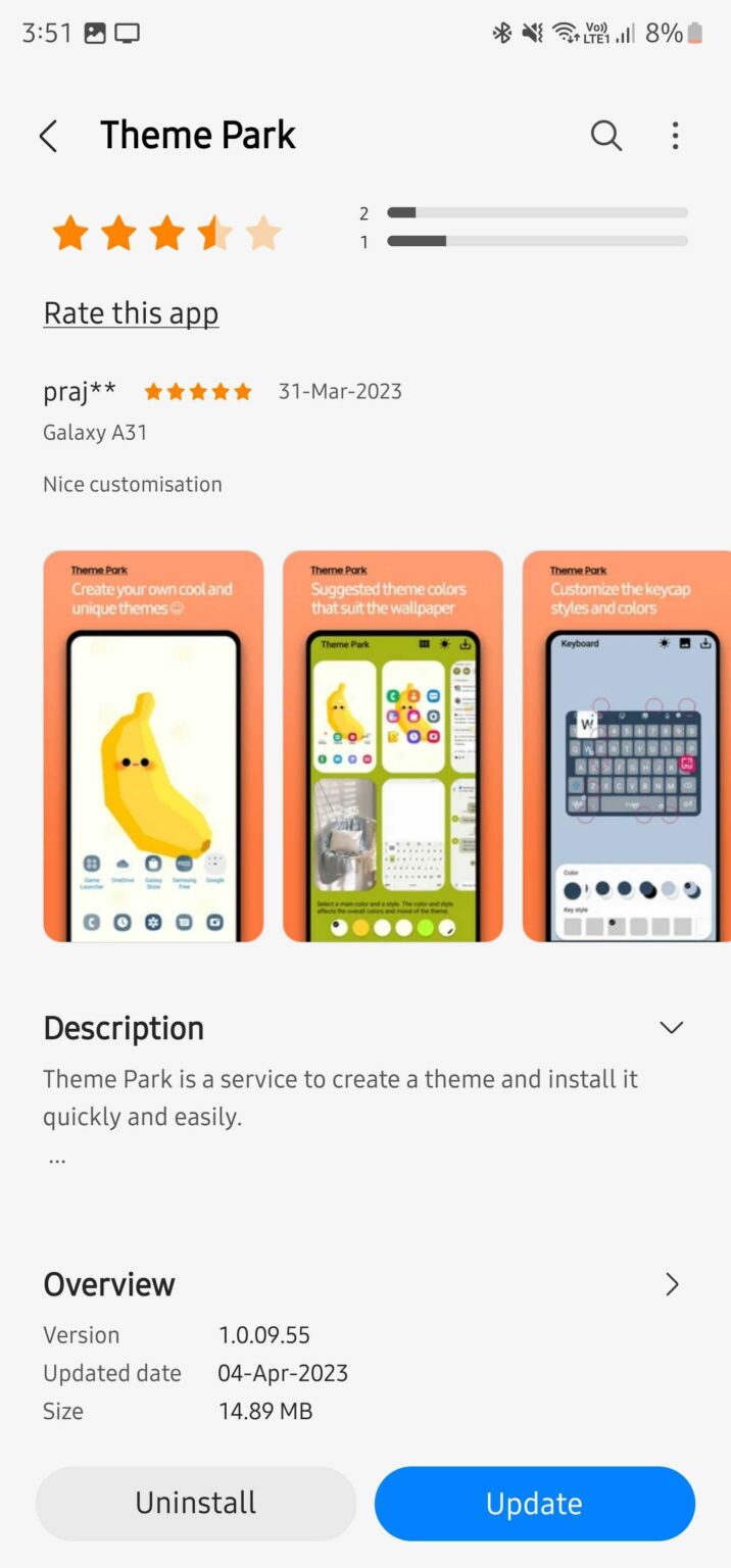 Samsung Theme Park update brings icon size adjustment, fixes preview ...