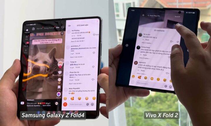 Samsung Galaxy Z Fold 4 Tiktok À Double Volet Contre Vivo X Fold 2
