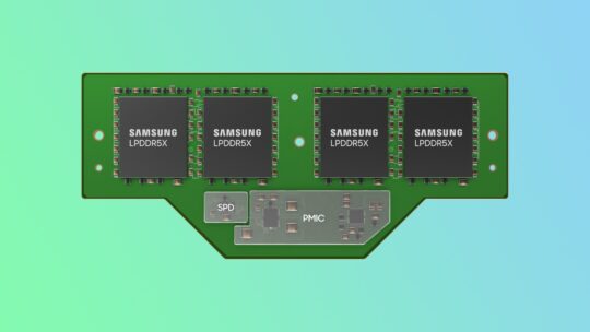 Samsung LPCAMM LPDDR5X RAM モジュール