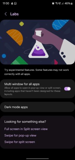 Samsung lets you force apps to stay in dark mode with One UI 6.0
