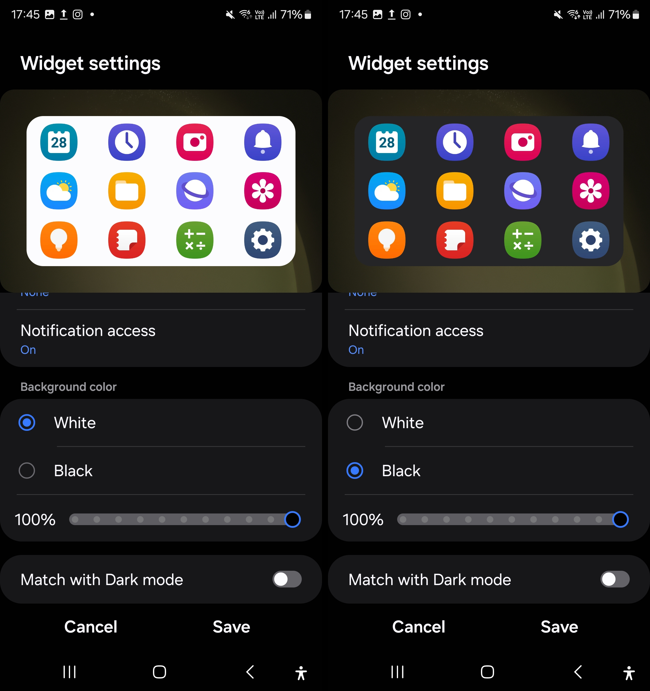 One UI 6 smart suggestions widget background