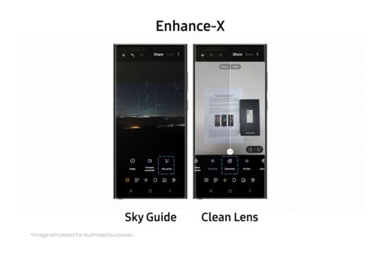 Samsung Galaxy Enhance-X Sky Guide Clean Lens