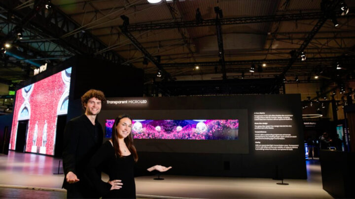 Samsung The Wall Transparent Micro LED ISE 2024 Expo