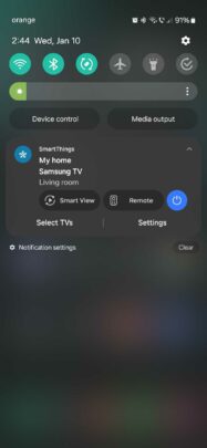 Control Samsung TVs from your Galaxy phone’s lock screen