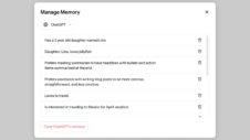 ChatGPT can now remember details from conversations to offer more helpful chats