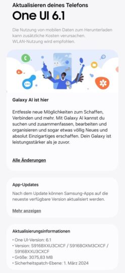 Galaxy S23 One UI 6.1 update Europe