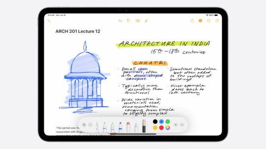 Apple iPadOS 18 Image Wand en la aplicación Notas Dibujo aproximado
