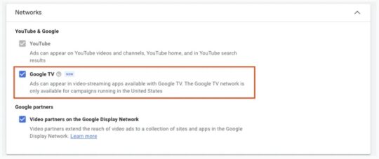 Anuncios de canales gratuitos para la red Google TV