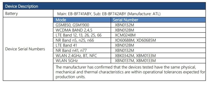 Samsung Galaxy Z Flip 6 FCC Certificattion Battery Connectivity