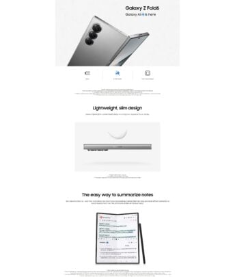 Samsung Galaxy Z Fold 6 Design AI Features
