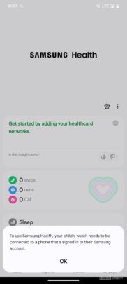 Samsung Health Family Health Tracking Approval Child Galaxy Watch