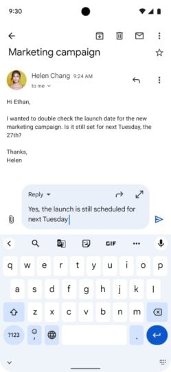 Gmail For Android's New Email Reply UI