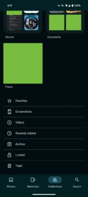 Google Photos Collections Tab for Additional Albums for Android