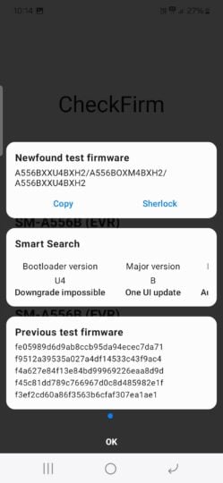 Samsung Galaxy A55 Android 15 One UI 7.0 Test Firmware A556BXXU4BXGA