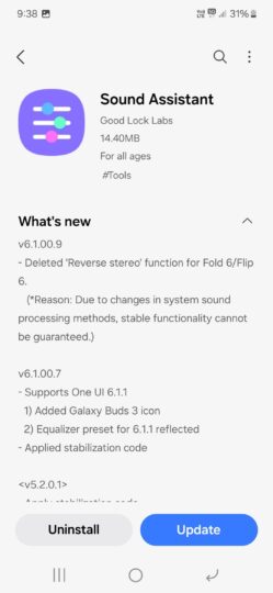 Samsung Sound Assistant Version 6.1.00.9 Changelog