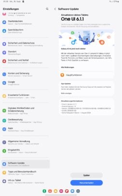 Samsung Galaxy Tab S9 Ultra One UI 6.1.1 Update Europe