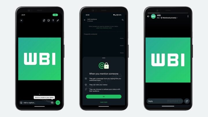 WhatsApp Beta Android Mention Contact In Status Updates