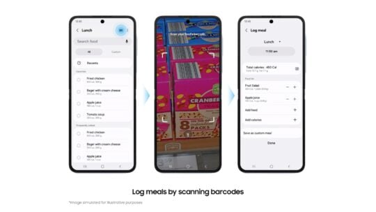 Samsung Health Food Meals Logging Barcode