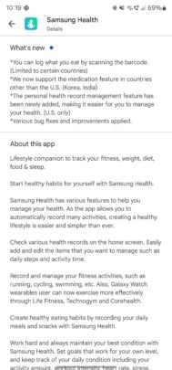 Samsung Health Update Health Records