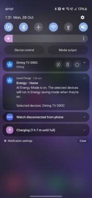 Samsung SmartThings Update AI Energy Mode Notification October 2024