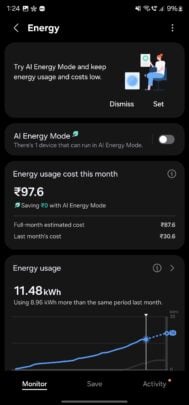 Samsung SmartThings Update AI Energy Mode Toggle October 2024